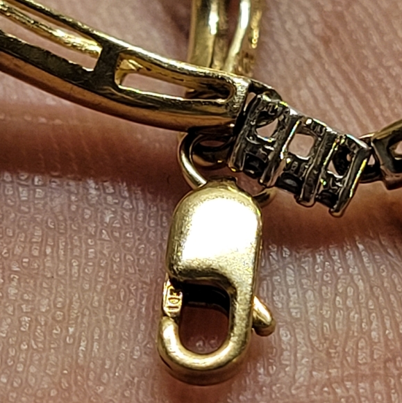 Real! 10kt Gold & Diamonds Tennis Bracelet - Picture 6 of 11